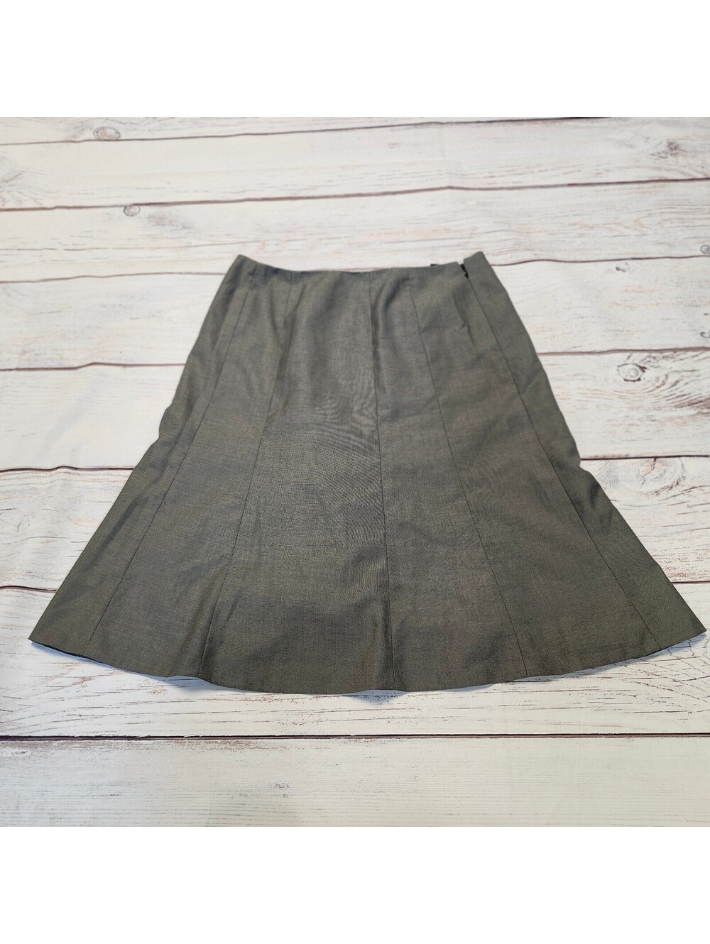 Calvin Klein Gray Pleated A-Line Skirt Size 4